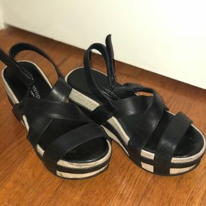 Black Antelope wedge sandal
